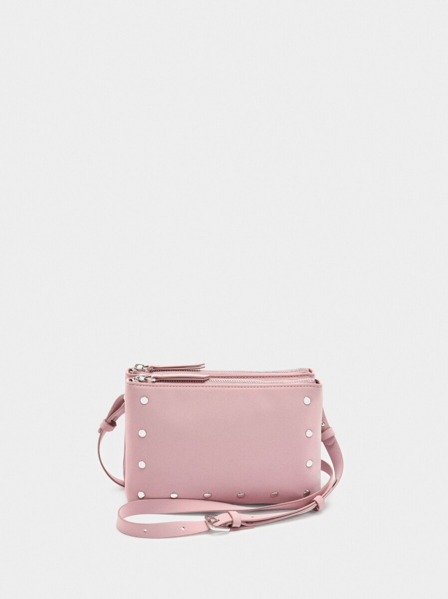 Bolso Bandolera Con Textura Suave - rosa 