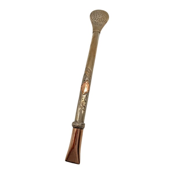 Bombilla criolla - PLATA Y ORO 20 bmpo20po