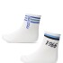 Medias Unisex N+ Nostalgic Blanco - Celeste - Negro