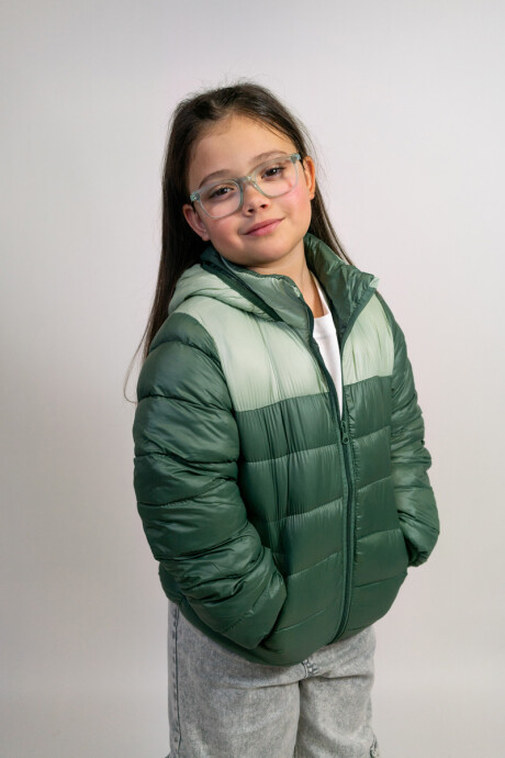 Campera Infantil con Capucha Verde