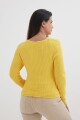 Sweater con cierre frontal AMARILLO