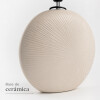 Lámpara de Mesa Cerámica Beige Ovalada con Pantalla de Tela 54 cm Lámpara de Mesa Cerámica Beige Ovalada con Pantalla de Tela 54 cm