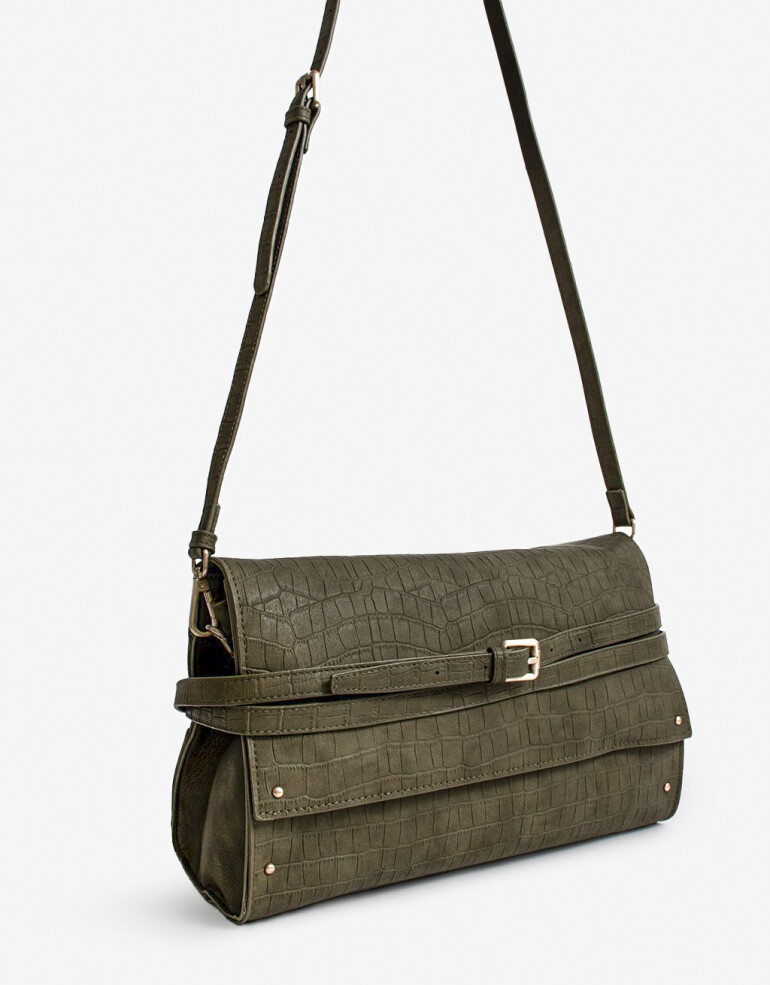 Sobres Cartera Formato Sobre Croco - Verde Claro