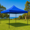 Gazebo 3x3 Impermeable con Estructura de Hierro y Techo PP/UV Azul