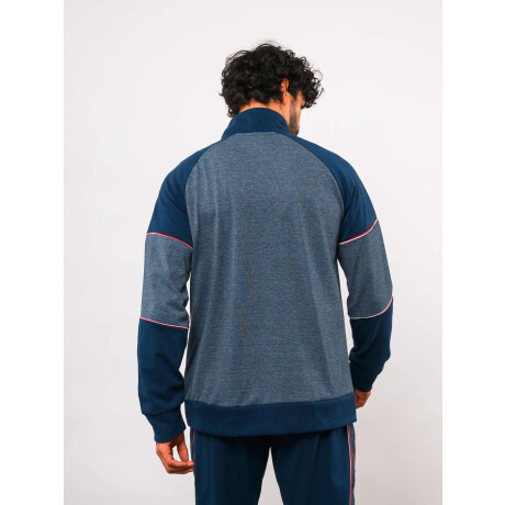 Campera Medio Cierre Unit de Hombre Azul