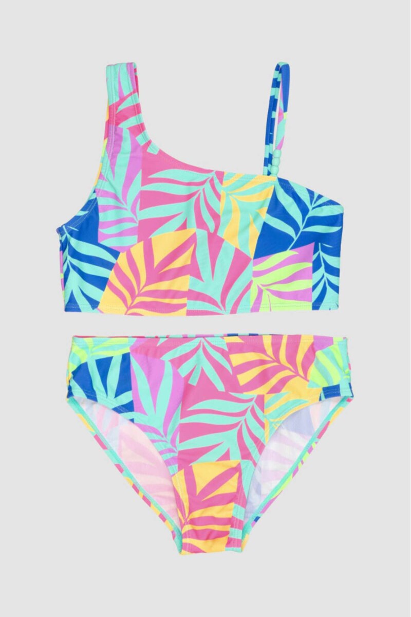 Bikini ruffle 6-18a - Verde mili/esmeralda 