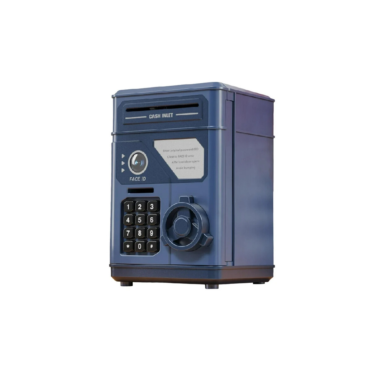 Alcancia Caja Fuerte Infantil con Sonido y Luces - Azul 