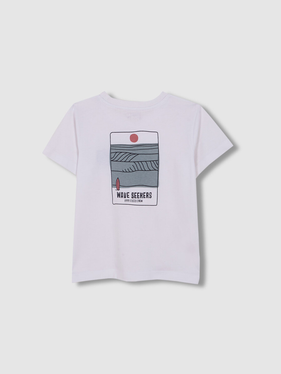 Camiseta Print Waves Blanco