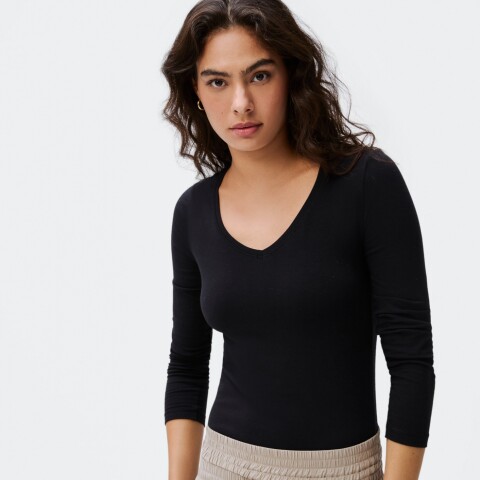BLUSA ML FEM PRETO ESCURO
