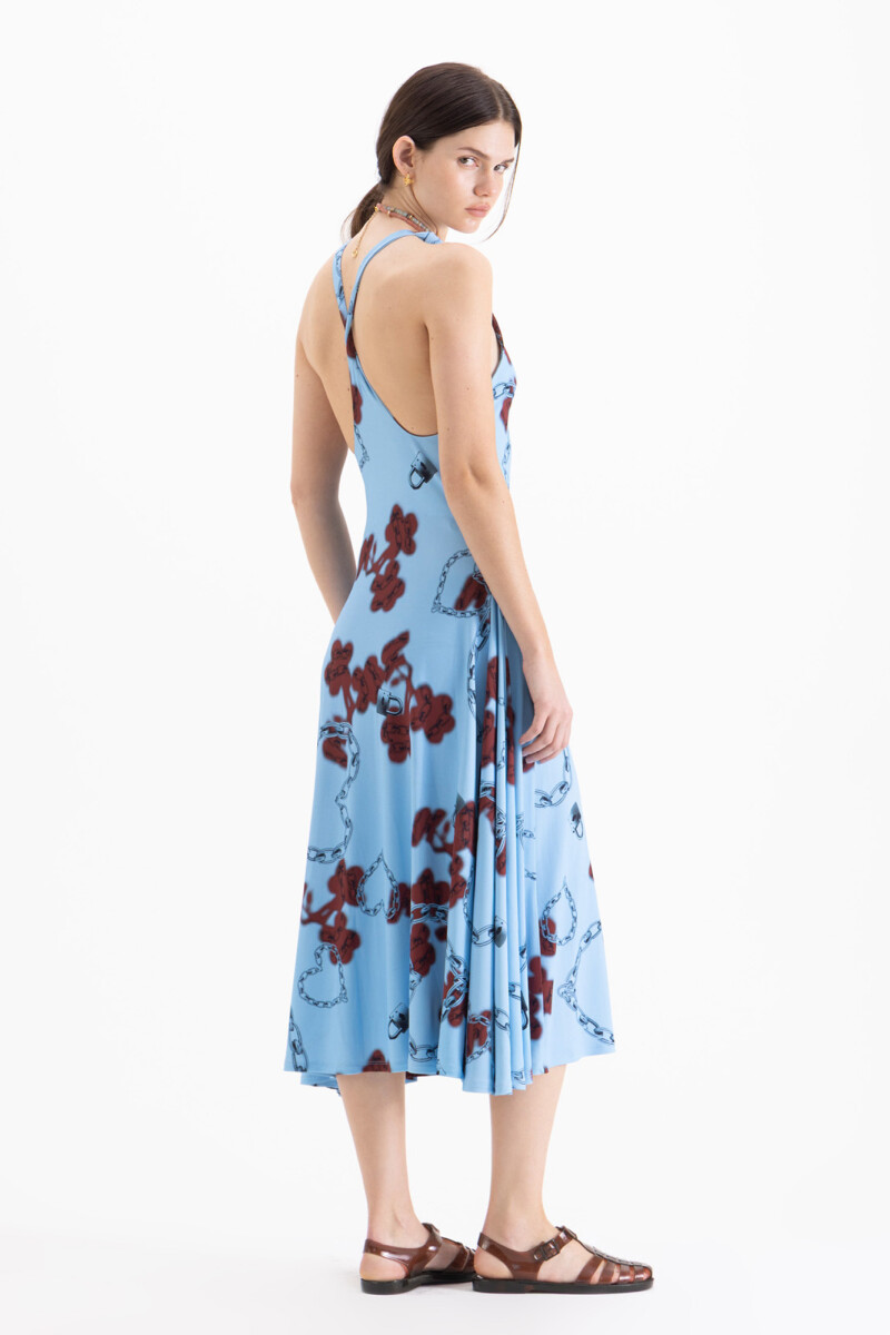 VESTIDO HEART Celeste