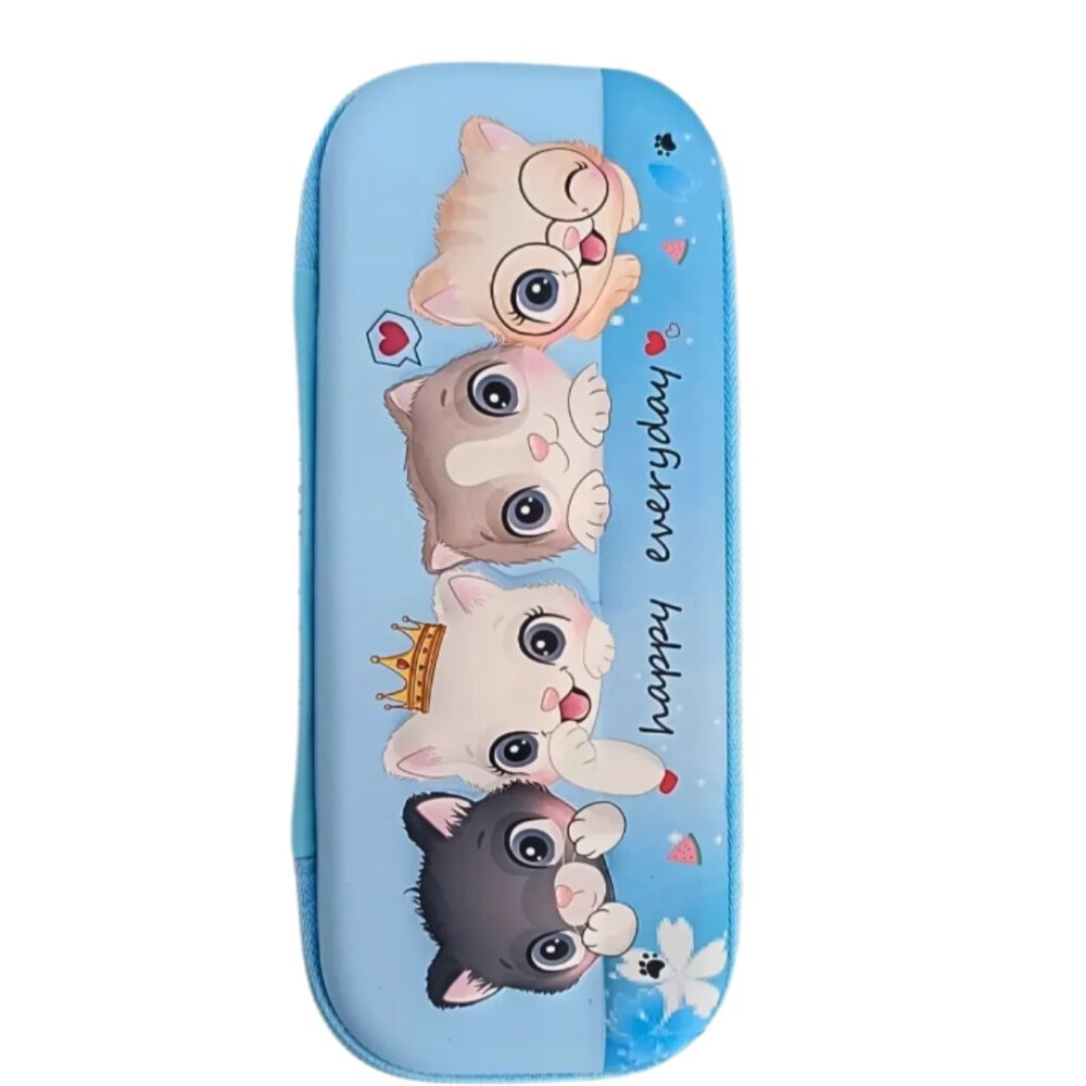 Cartuchera 3d Resistente Estampada 1 Piso Niña Gatito CEL