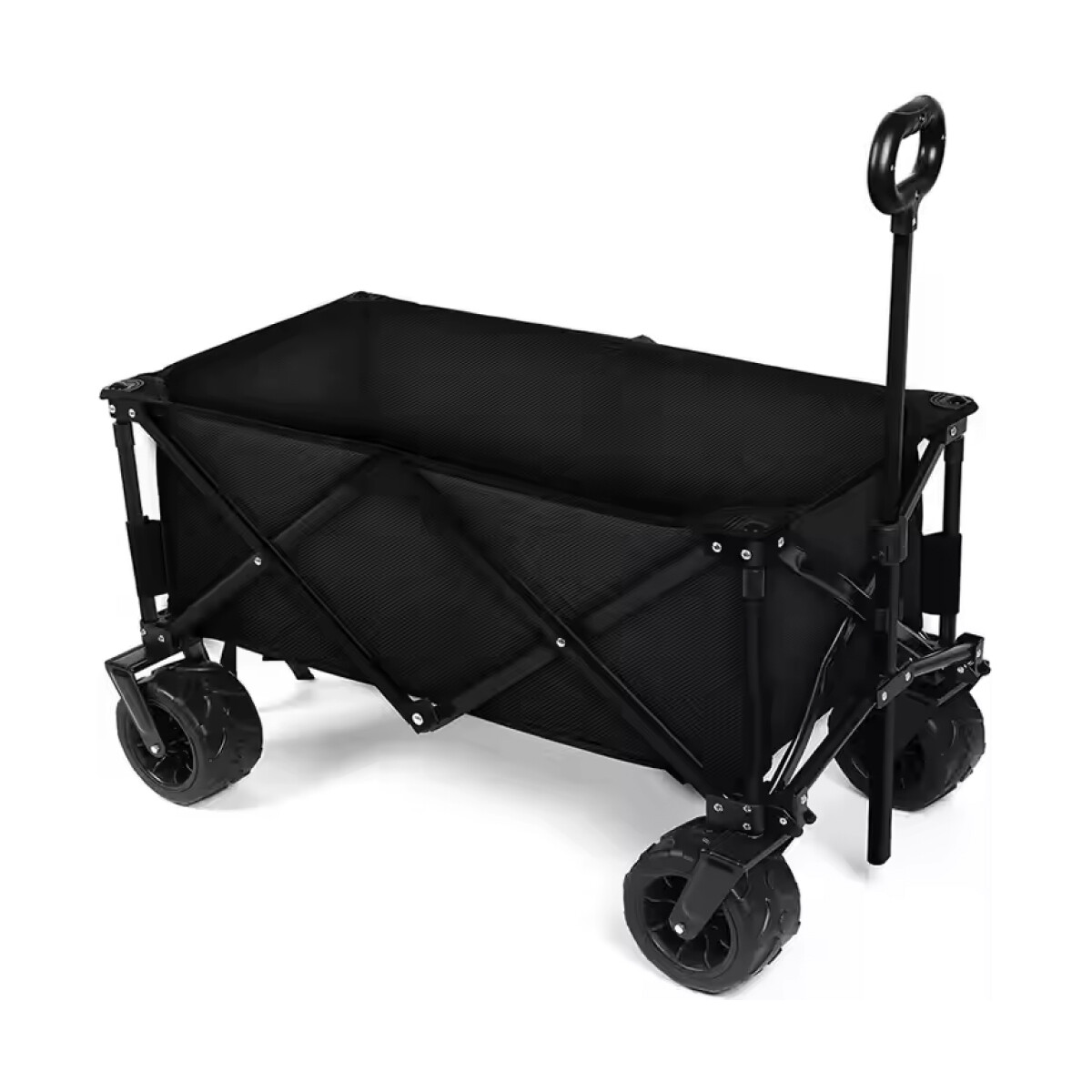 Carrito Plegable Con Ruedas 90 Cm X 50 Cm - Negro 