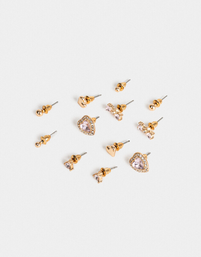 Aros Sets Con corazón Sets De Aros Con Corazon - Dorado