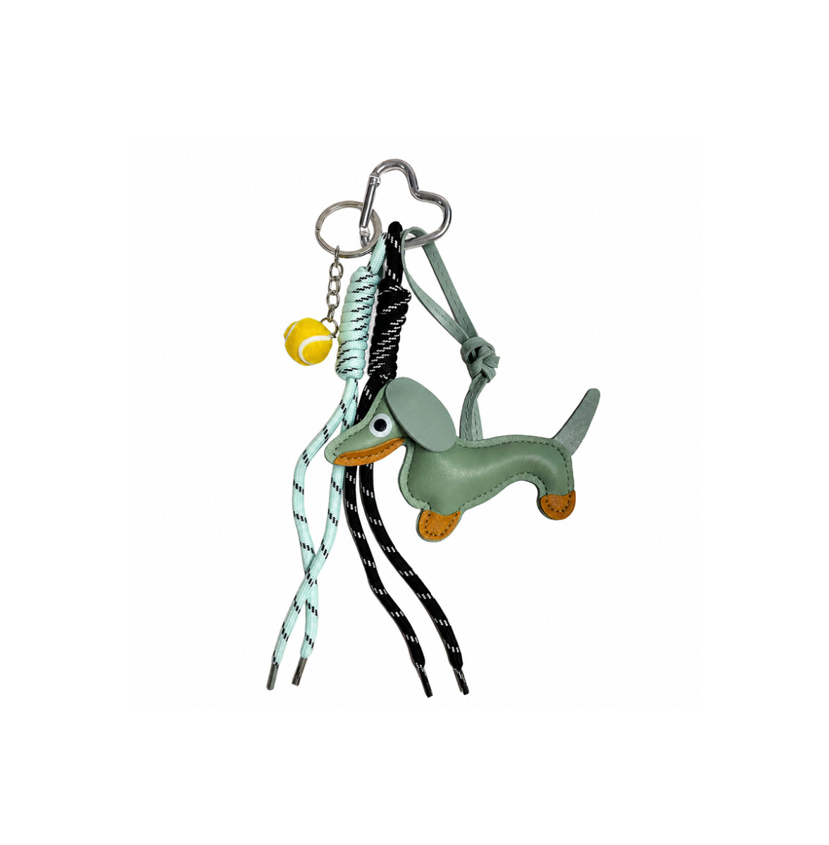 Llavero con accesorios Perrito Salchicha - Verde Agua 