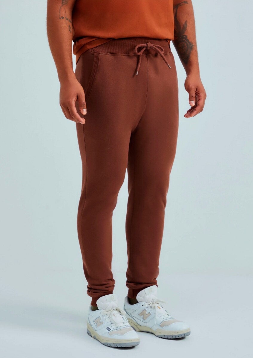 PANTALÓN BABUCHA MASCULINO CON FELPA - MARRÓN CLARO 