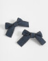 Piquitos De denim Set De Piquitos Moño Denim - Azul Oscuro
