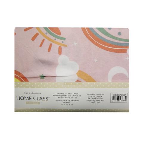 Juego De Sábanas Para Cuna Bebé Estampado Home Class ARCOIRIS 1