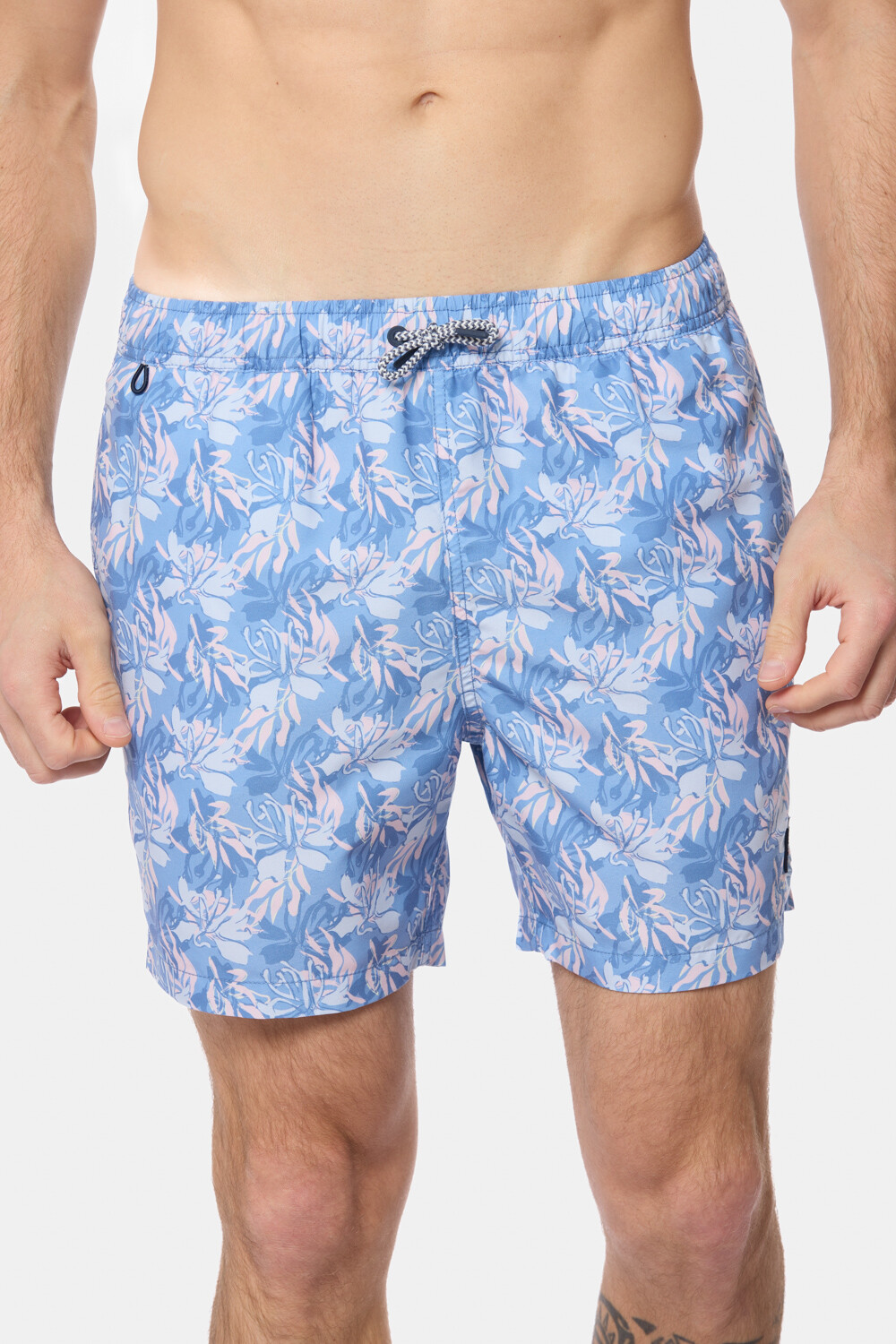 SHORT DE BAÑO ESTAMPADO Azul