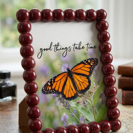 Portarretrato con marco bolitas - 13x18cm Rojo