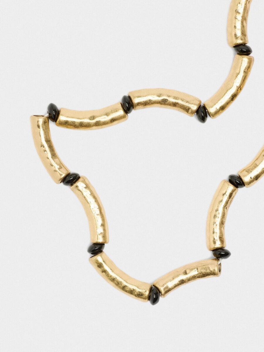 Collar Corto Tubular Segmentado negro