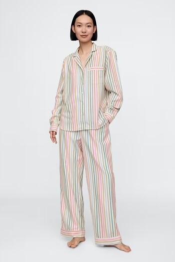 Pijama Conjunto Camisa Y Pantalón Mujer Fs Happy Stripe