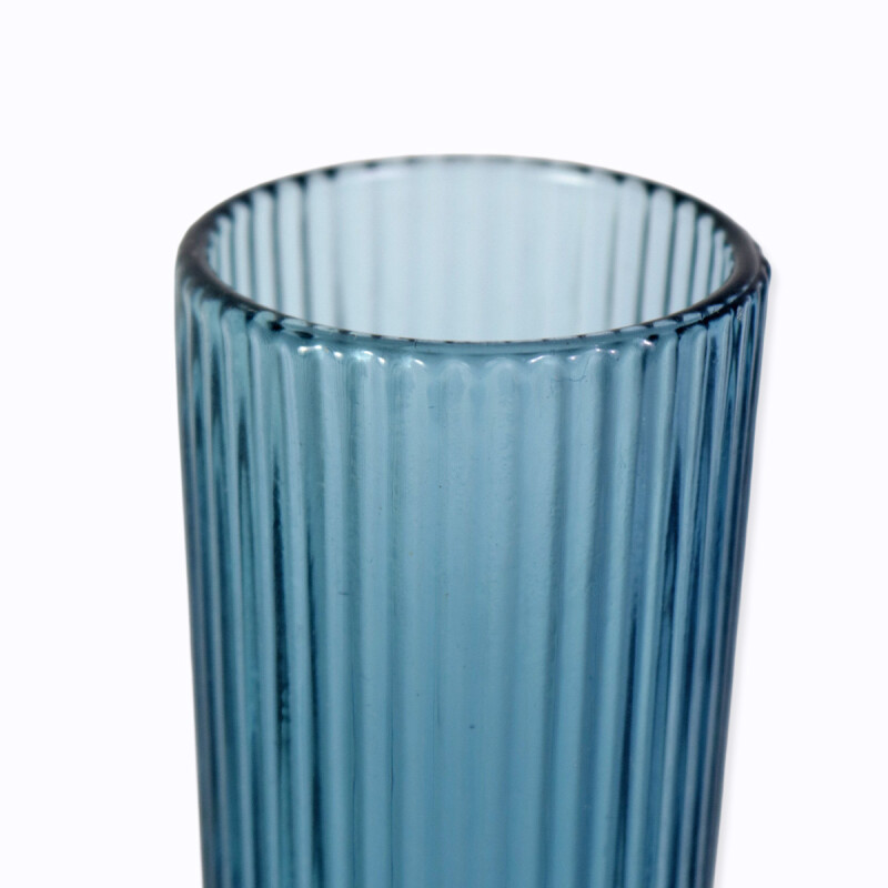 COPA DE VIDRIO AZUL 150ML Unica
