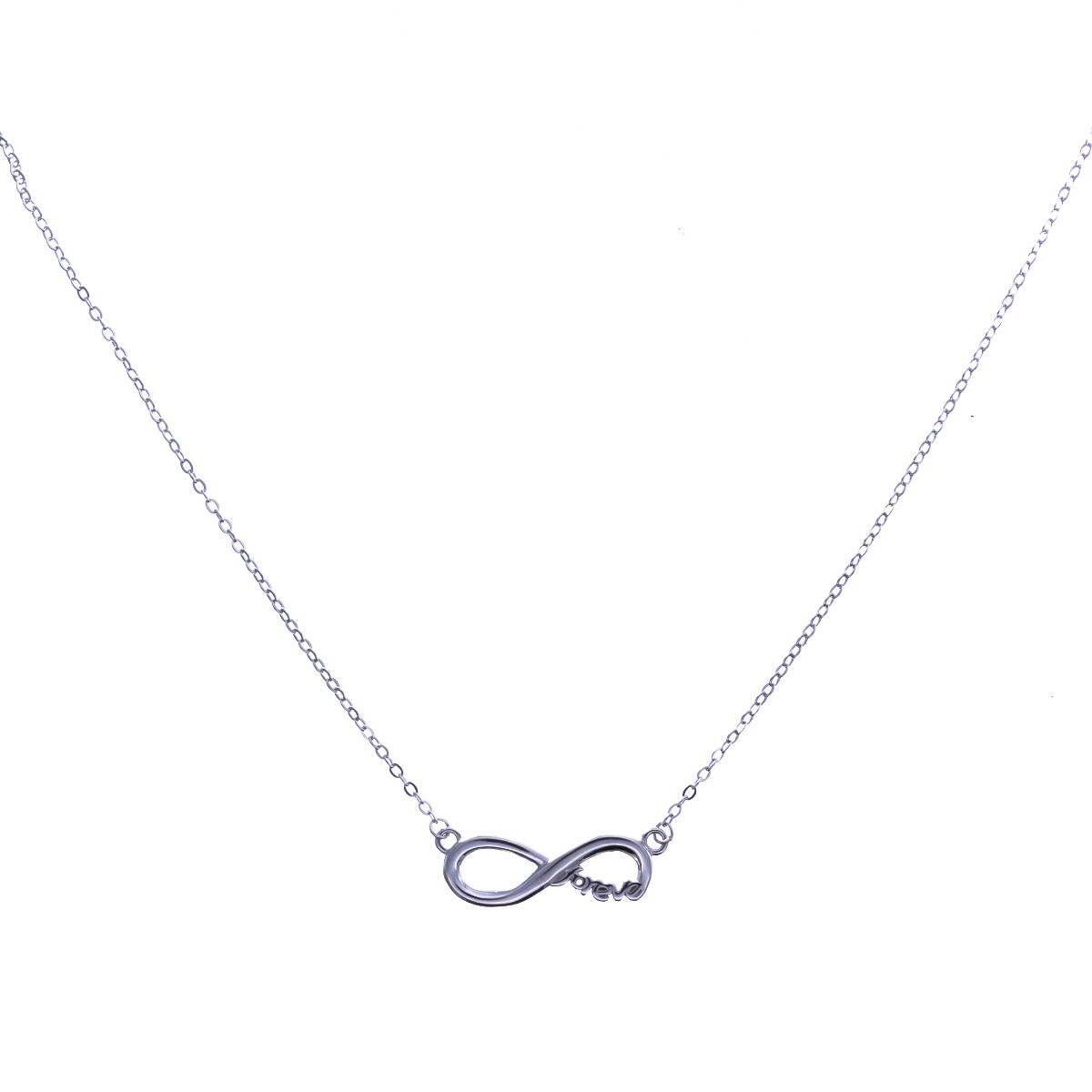Cadena y dije de Plata 925 rodinada, INFINITO 