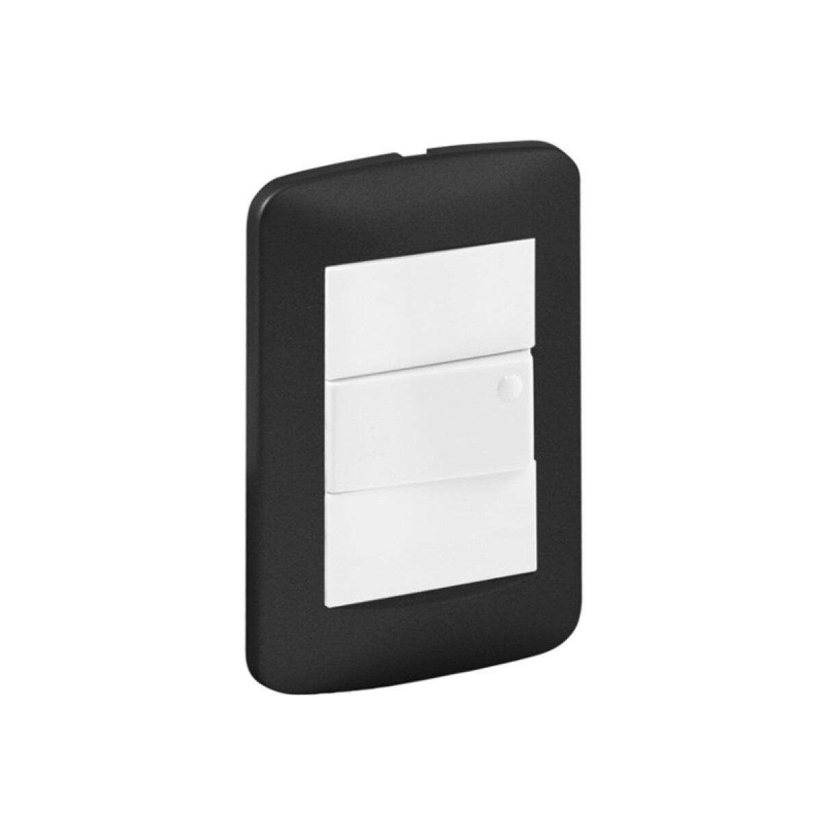 Plaqueta para 3 módulos acero mate - Reggio - M46516 