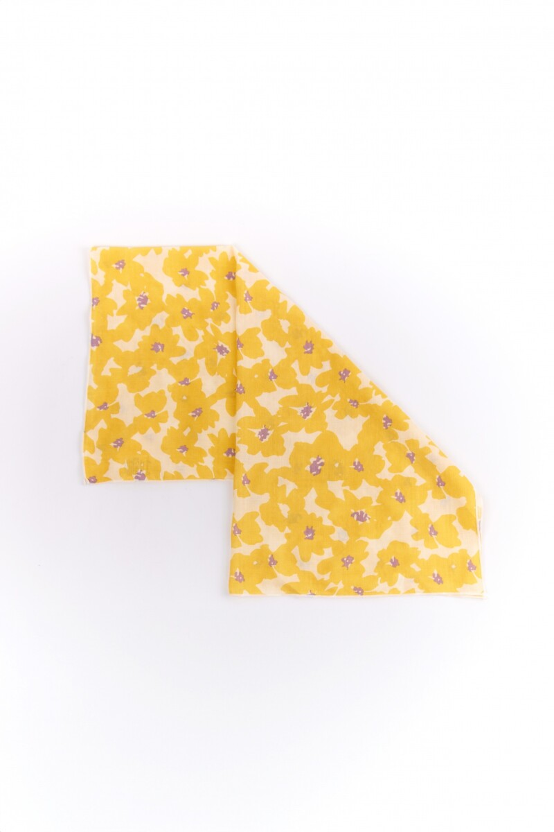 PAÑUELO MINI FLOR AMARILLO