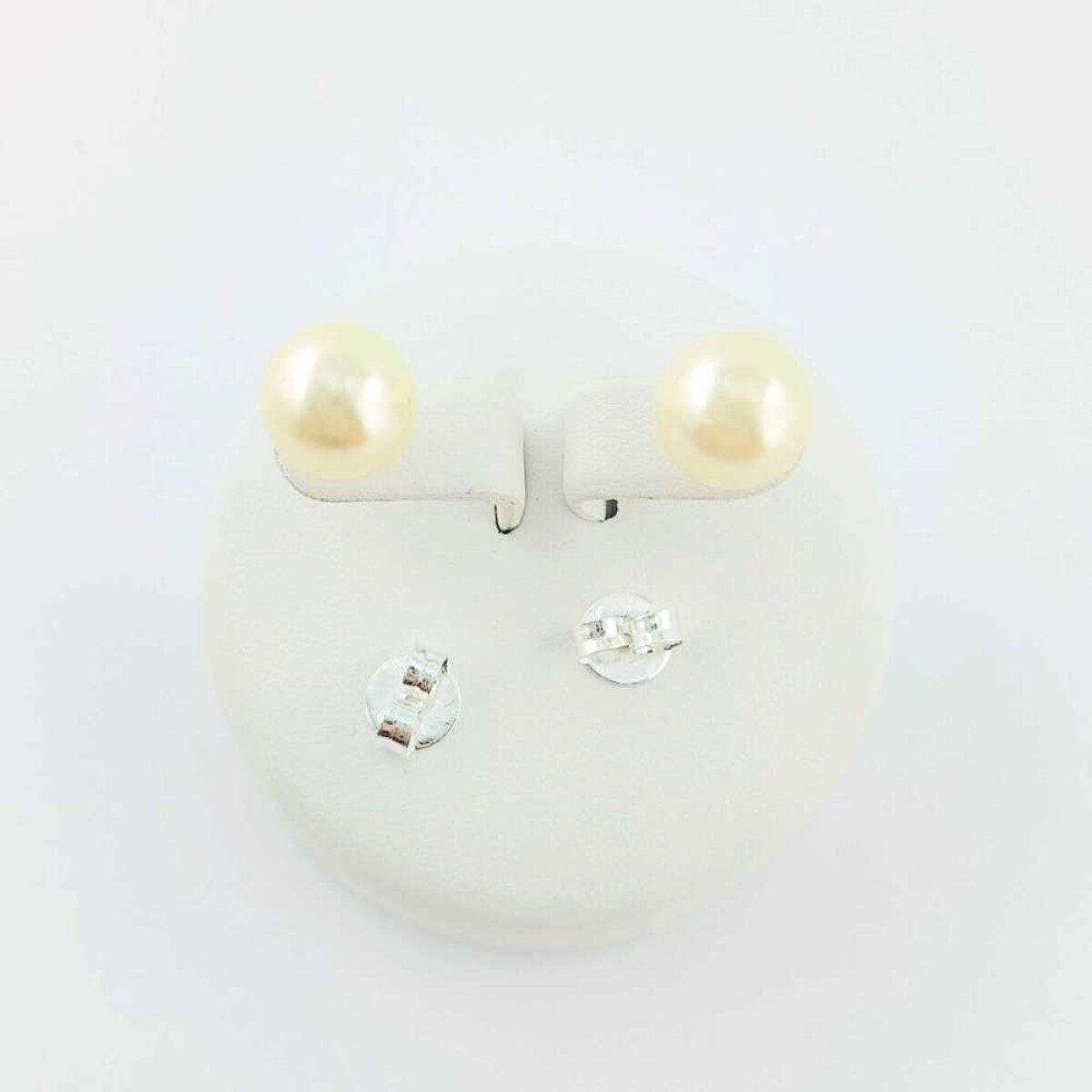 Caravanas de Plata 925 y Perlas - De Fantasía 