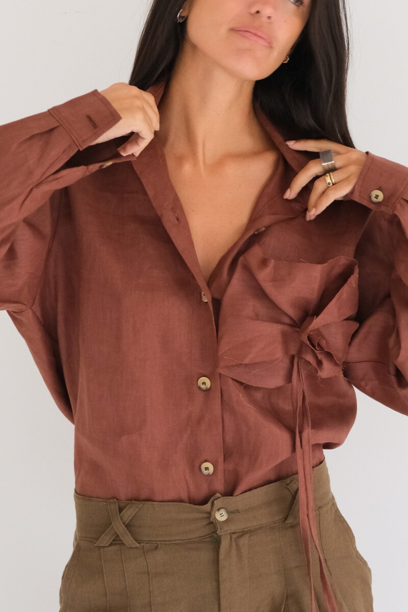 Rosette Shirt Chocolate