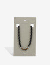 Collares Cortos Piedra Collar Acero Y Piedra Men´s Collection - Negro