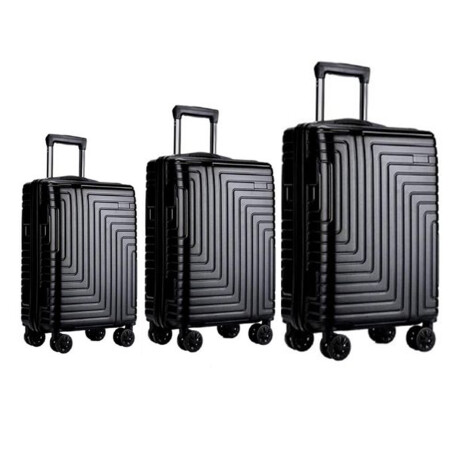 Set de 3 Valijas de Mano Rígidas Negro
