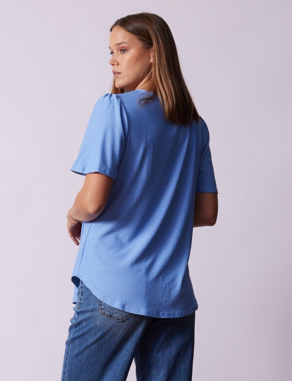 Blusa Piqué CELESTE OSCURO