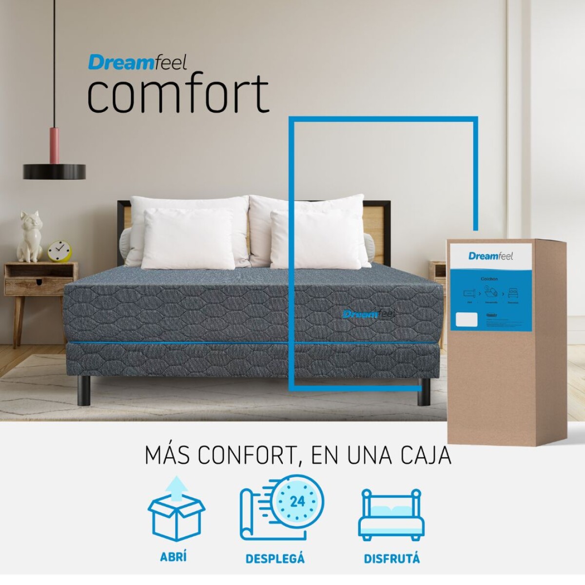 Colchón Comfort con Sommier - 2 plazas - 140x190 