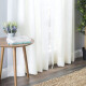 Juego De Cortinas Lino Blancas 106cm X 160cm Blanco