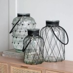 FLORERO C/RED BASE CHATA 17.5x17.5x30.5CM FLORERO C/RED BASE CHATA 17.5x17.5x30.5CM