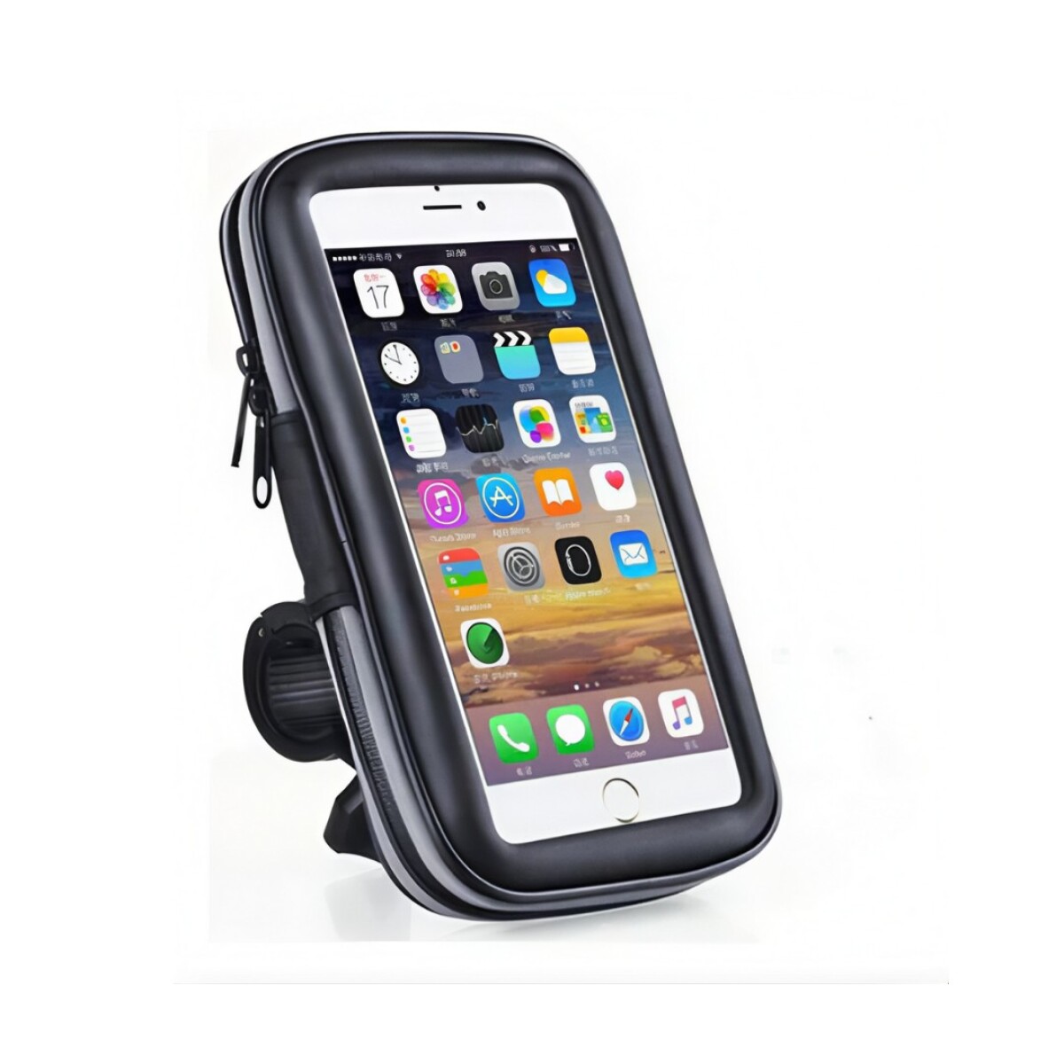 SOPORTE DE CELULAR UNIVERSAL PARA MOTO Y BICI CON FUNDA IMPERMABLE 