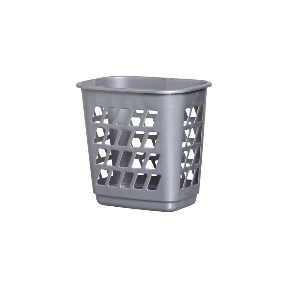 PAPELERA TACHO DE BASURA TELADO 10 LITROS - GRIS 