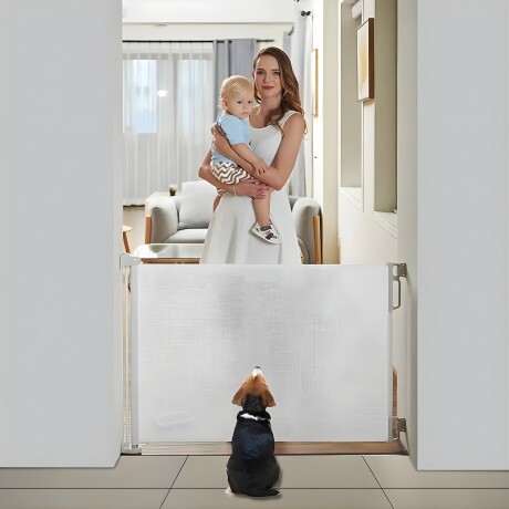 Puerta Flexible Lumax con Malla Retráctil de Seguridad Gris