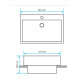 BACHA DE EMPOTRAR RECTANGULAR BLANCA LOZA 60X47X18 CM 000