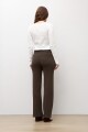 Pantalon tejido chocolate melange