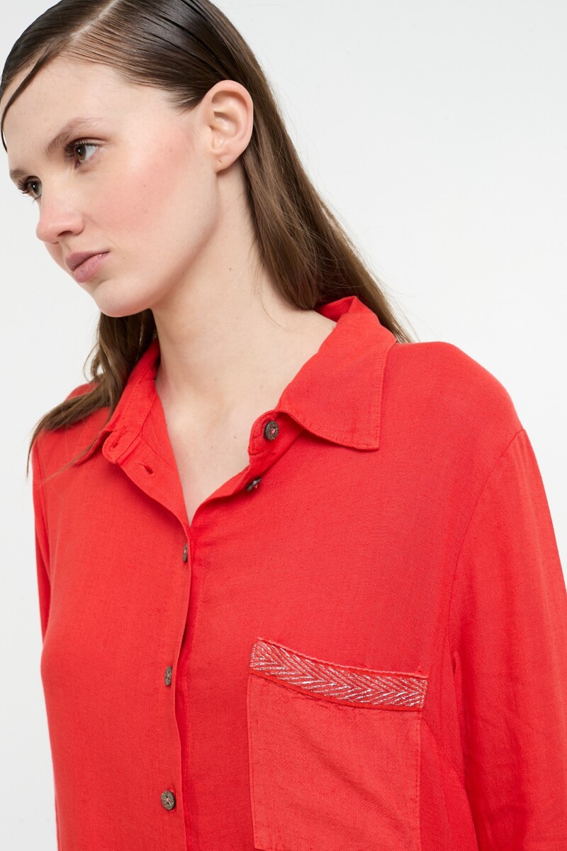 CAMISA LARGA Rojo
