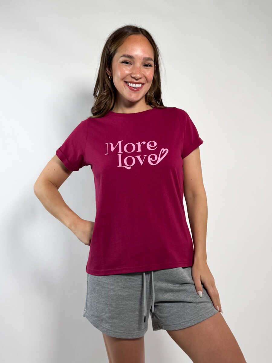 Remera estampada Calu - Bordo 