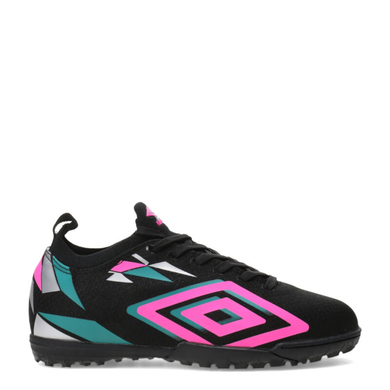 FUTBOL 5 JR (TF) - Umbro - UMBRO CAZADO HIT TF de Niños - 20206503 Negro-fucsia