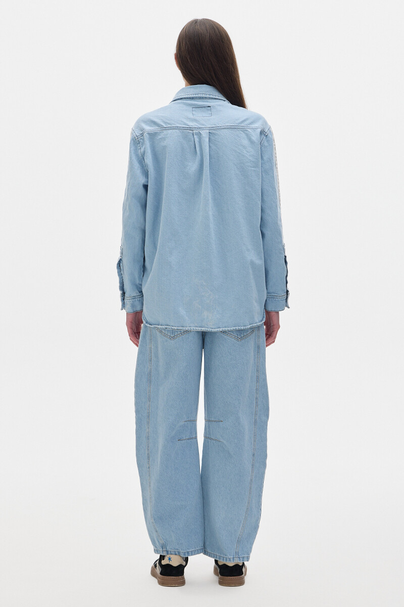 Camisa Noble Denim Solid Azul