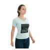 Muvem Ladies Print V Neck T-Shirt Verde Agua
