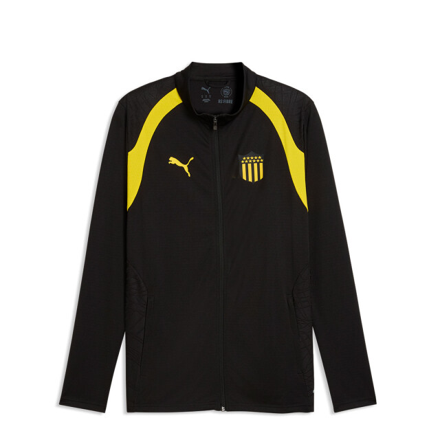 Campera de Hombre Puma Cap Training Jacket Negro - Amarillo