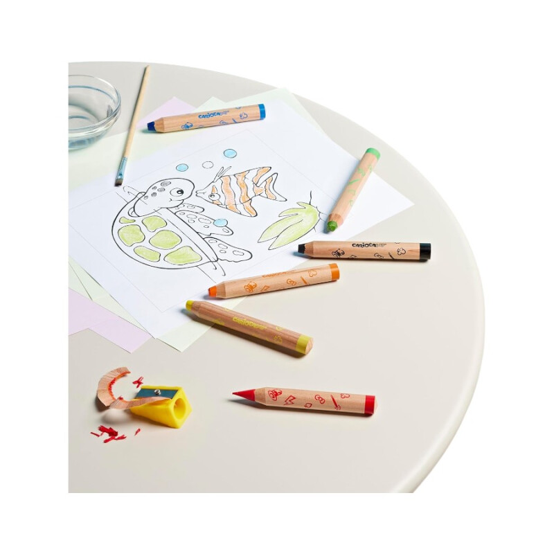 Carioca Baby Lápiz Cera 3 En 1 - 6 Colores Carioca Baby Lápiz Cera 3 En 1 - 6 Colores