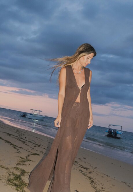 Chaleco Tropea SS26 Espresso